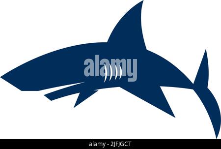 Logo Shark Icon dessin illustration modèle vecteur Illustration de Vecteur