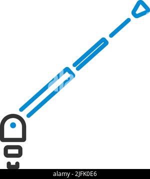 Icône de composant d'antenne radio.Contour gras modifiable avec Color Fill Design.Illustration vectorielle. Illustration de Vecteur