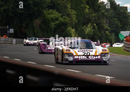 20 MINSHAW Jon (gbr), KEEN Phil (gbr), Jaguar XJR-9, action pendant le Mans Classic 2022 de 30 juin à 3 juillet 2022 sur le circuit des 24 heures du Mans, au Mans, France - photo Joris Clerc / DPPI Banque D'Images