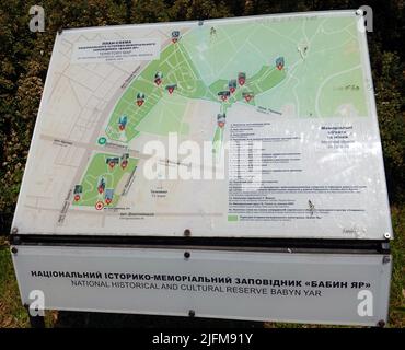 Kiev, Ukraine 15 mai 2021 : site commémoratif de Babi Yar des exécutions massives nazies de la population civile des Roms, des Juifs et des prisonniers soviétiques de la guerre du Banque D'Images