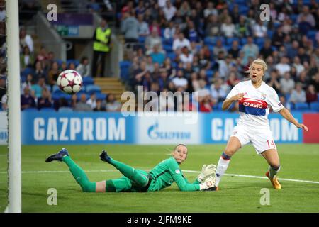 Photo du dossier datée du 01-06-2017 de l'Ada Hegerberg de Lyon a une chance sur le but. Cette année, le Barca a été battu en 3-1 lors de la finale de la Ligue des Champions par Lyon, avec Hegerberg, le vainqueur du ballon d'Or 2018, clé de la victoire de la partie française. Date de publication : lundi 4 juillet 2022. Banque D'Images