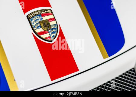 2009 badge de capot Porsche 911 GT3 Banque D'Images