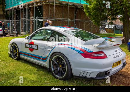 2009 Porsche 911 GT2 'GT09 TWO' exposée au Scramble de juin qui s'est tenu au Bicester Heritage Centre le 19th juin 2022 Banque D'Images