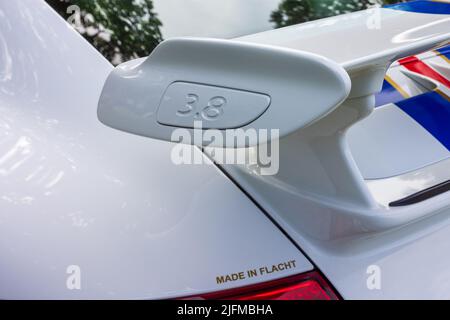 Aileron arrière Porsche 911 GT3 2009 Banque D'Images