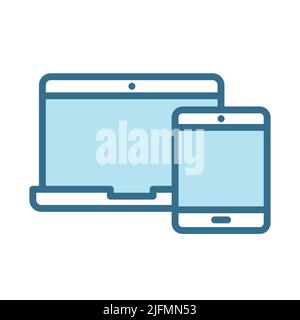 Icône bleue isolée sur blanc. Illustration de Vecteur
