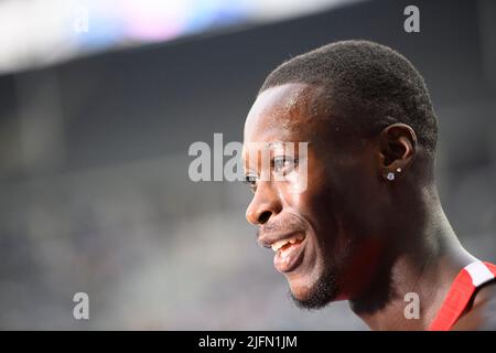 Berlin, Allemagne. 25th juin 2022. Vainqueur Owen ANSAH (HSV Hamburg Hamburg Hamburg Hamburg/ 1st place) finale masculine 100m sur 25.06.2022 Championnats d'athlétisme allemands 2022, à partir de 25,06. - 06/26/2022 à Berlin/Allemagne. ÃÂ crédit : dpa/Alay Live News Banque D'Images