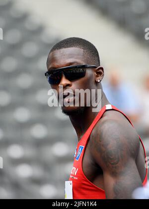 Owen ANSAH (HSV Hambourg Hambourg Hambourg) 100m demi-finales des hommes aux Championnats d'athlétisme allemands 25 juin 2022 2022, de 25 juin. - 06/26/2022 à Berlin/Allemagne. ÃÂ Banque D'Images