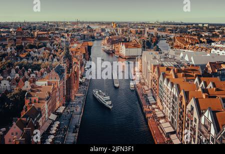 panorama de la vieille ville de gdansk Banque D'Images