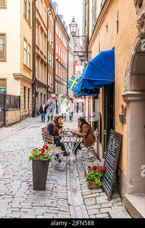 Un endroit calme pour se rencontrer à Gamla Stan (la vieille ville) à Stockholm, Suède Banque D'Images