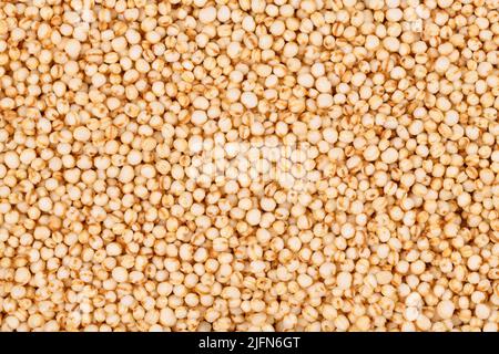 Vue de dessus des grains de quinoa soufflés Banque D'Images