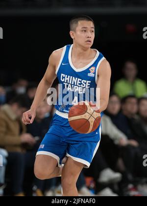 Melbourne, Australie. 04th juillet 2022. Yu-Wei Chen de l'équipe de basket-ball du Taipei chinois en action pendant le match de la FIBA World Cup 2023 Qualificatifs Group B Window 3 entre le Taipei chinois et la Chine qui s'est tenu à l'arène John Cain. Note finale Chine 97:56 Taipei chinois. (Photo par Luis Veniegra/SOPA Images/Sipa USA) crédit: SIPA USA/Alay Live News Banque D'Images