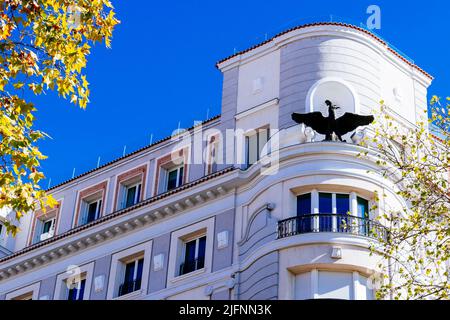 Plaza de la Independencia 5 Bâtiment - Calle Serrano 2. Ancien quartier général et maisons pour le Phénix, plus tard El Fénix année péninsulaire 1929-1933. A Banque D'Images