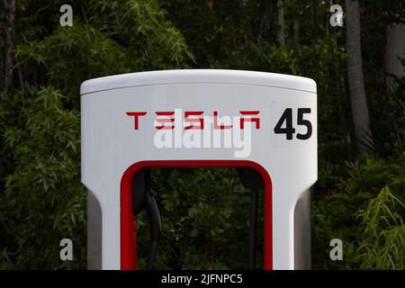 Une station de compresseur Tesla Banque D'Images