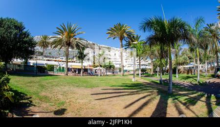 2 février 2022- photo de la belle plage de Playa de Amadores près de Puerto Rico ville, Gran Canaria, îles Canaries. Espagne Banque D'Images