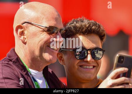 Silverstone, Royaume-Uni. 03rd juillet 2022. SILVERSTONE, Angleterre, 03. JUILLET 2022 ; n° 4, Lando NORRIS, GBR, McLaren F1 Team, Crédit: SPP Sport presse photo. /Alamy Live News Banque D'Images