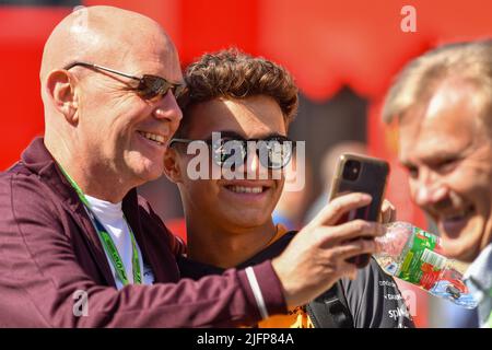 Silverstone, Royaume-Uni. 03rd juillet 2022. SILVERSTONE, Angleterre, 03. JUILLET 2022 ; n° 4, Lando NORRIS, GBR, McLaren F1 Team, Crédit: SPP Sport presse photo. /Alamy Live News Banque D'Images