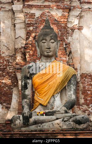 Autthaya Historical Park, Wat Mahathat, statues de bouddha, Ayutthaya, Thaïlande, Asie du Sud-est, Asie Banque D'Images