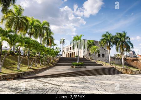 Alcazar de Colon, résidence de Diego Columbus située sur la place espagnole. Zone coloniale de la ville, a déclaré. Saint-Domingue, République dominicaine. Banque D'Images