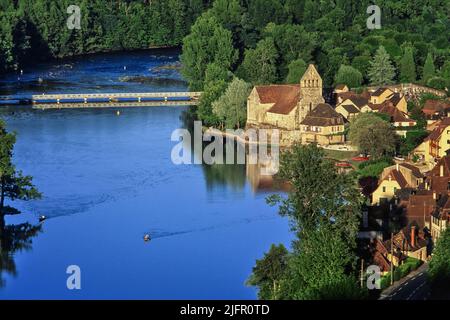 France. Limousin. Corrèze (19) Vallée de la Dordogne, Beaulieu-sur-Dordogne, l'un des plus beaux villages de France. La Chapelle des Pénitents Banque D'Images