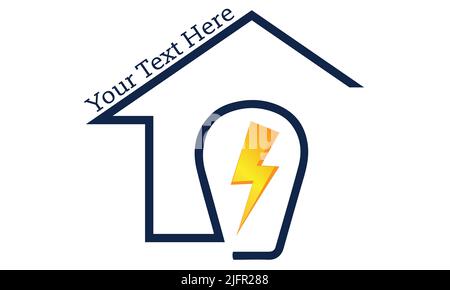 Logo de la maison de la lampe isolé dans la maison. Modèle de logo de lampe. Design moderne. Logo plat. Illustration vectorielle Illustration de Vecteur