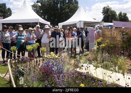 Londres, Royaume-Uni - 04/07/2022, scènes du premier jour du RHS Hampton court Garden Festival 4th juillet 2022 Banque D'Images