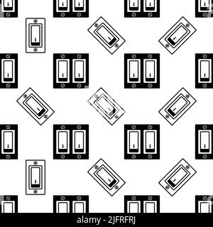 Icône de commutateur Schéma sans couture, illustration de l'illustration du vecteur de commutateur électrique Illustration de Vecteur