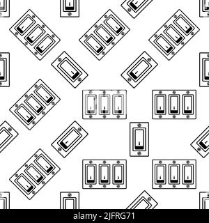 Icône de commutateur Schéma sans couture, illustration de l'illustration du vecteur de commutateur électrique Illustration de Vecteur