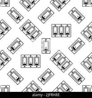 Icône de commutateur Schéma sans couture, illustration de l'illustration du vecteur de commutateur électrique Illustration de Vecteur