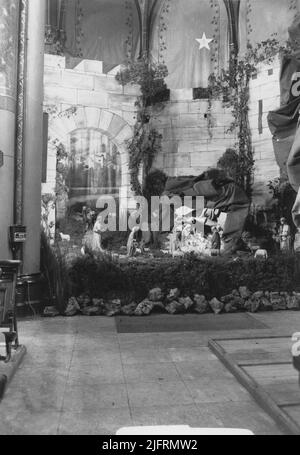 La scène de la nativité dans l'église Saint-Petrus Canisius Banque D'Images