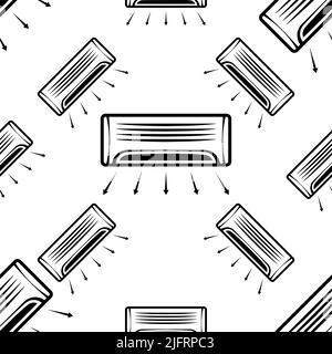 Schéma sans couture de l'icône du climatiseur, illustration du schéma d'illustration du climatiseur Illustration de Vecteur