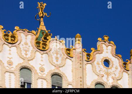 Hongrie, Budapest, Banque d'épargne postale, architecture Art Nouveau, Banque D'Images