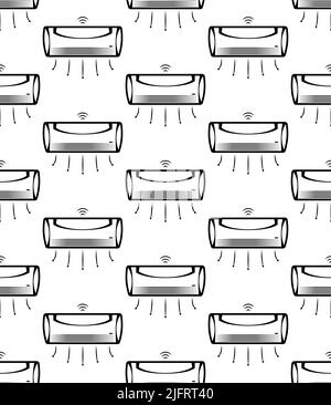 Schéma sans couture de l'icône du climatiseur, illustration du schéma d'illustration du climatiseur Illustration de Vecteur