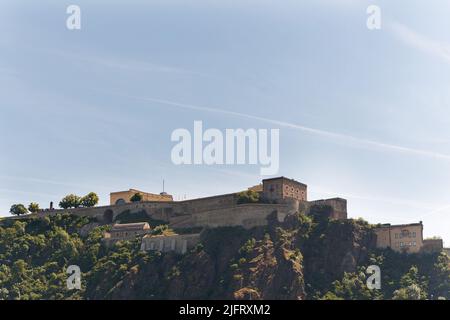 La forteresse Ehrenbreitstein à Coblence (Coblenz) - une ville allemande sur les rives du Rhin et de la Moselle (Moselle) Banque D'Images