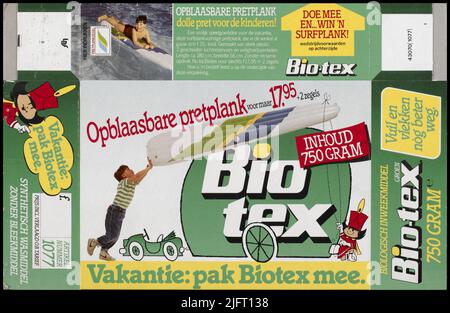BIOTEX HOLIDAY: PAK BIOTEX BLAYBOUSE MOLY SCHIP POUR 17,95 + 2 CONTENU DU SCEAU 750 GRAMBIOLOGICAL WARKING DIFFÉRENTS ET PILES ENCORE MIEUX. Détergent synthétique sans eau de Javel référence 107743070kortman Redipro BV 'avec instructions de dosage et lavage. Banque D'Images