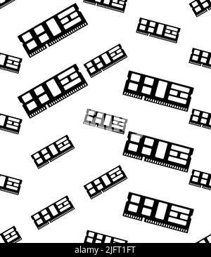 Graphique transparent des icônes de mémoire RAM, illustration de l'illustration du vecteur de puce de mémoire d'ordinateur Illustration de Vecteur