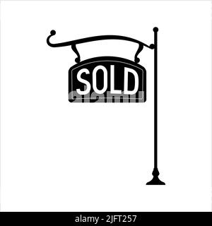 Icône d'affichage vendu, illustration d'art vectoriel d'affichage complet Illustration de Vecteur