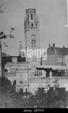 Château de bat-Bouwe-Zate (Château Hello) avec clocher Banque D'Images