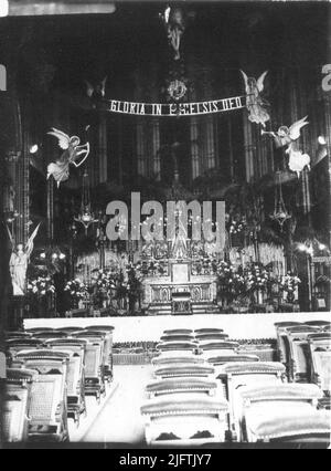 L'intérieur du Saint-Petrus Canisiuskerk, ici le choeur du prêtre Banque D'Images