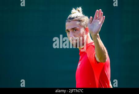 Leipzig, Allemagne. 05th juillet 2022. Football, Bundesliga, formation publique RB Leipzig, centre de formation: Le joueur de Leipzig Kevin Kampl arrive pour la session de formation. Credit: Jan Woitas/dpa/Alay Live News Banque D'Images