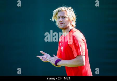 Leipzig, Allemagne. 05th juillet 2022. Football, Bundesliga, formation publique RB Leipzig, centre de formation: Le joueur de Leipzig Emil Forsberg arrive pour la session de formation. Credit: Jan Woitas/dpa/Alay Live News Banque D'Images