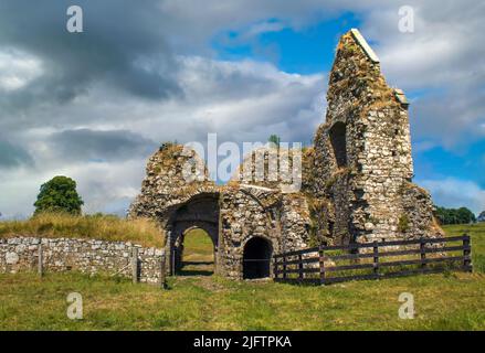 Entrée à l'abbaye médiévale d'Athassel, aujourd'hui abandonnée et détruite, dans le comté de Tipperary, en Irlande. Banque D'Images