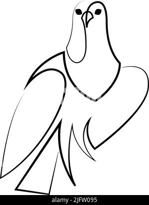 Motif oiseau ligne unique. Illustration vectorielle de style minimalisme dessinée à la main Illustration de Vecteur