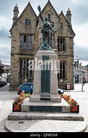 Mémorial de guerre dans la rue Boscawen, Truro Banque D'Images