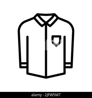 Icône de chemise à manches longues. Convient aux vêtements Icon. Style d'icône de ligne. Conception simple modifiable Illustration de Vecteur