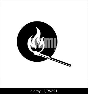 Illustration d'illustrations vectorielles de Matchstick allumées, de Matchstick en feu Illustration de Vecteur