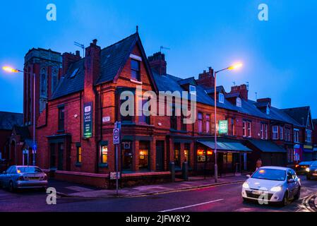 Rue historique Penny Lane. Liverpool, Angleterre, Royaume-Uni Banque D'Images