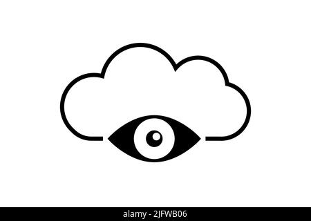 Icône Cloud Eye conception simple Illustration de Vecteur