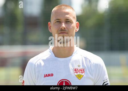 Stuttgart, Allemagne. 05th juillet 2022. Séance photo VfB Stuttgart, photo d'équipe et portraits - Waldemar Anton de VfB Stuttgart lors de la séance photo officielle. Credit: Thomas Kienzle/dpa/Alay Live News Banque D'Images