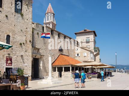 Porte d'entrée de la vieille ville, Trogir, comté de Split-Dalmatie, Croatie Banque D'Images