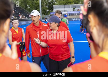 AMSTERDAM - entraîneur-chef Alyson Annan (CHN) pendant le match entre l'Inde et la Chine aux Championnats du monde de hockey au stade Wagener, sur 5 juillet 2022 à Amsterdam. ANP WILLEM VERNES Banque D'Images